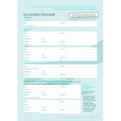 Lot de 2 contrats de travail et d’accueil à durée indéterminée assistant maternel