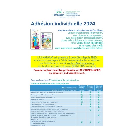 Adhésion individuelle 2024 CLASSIQUE