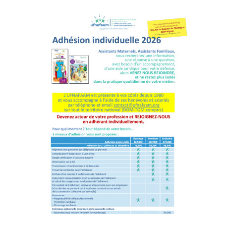 Adhésion individuelle 2026 EXCLUSIVE